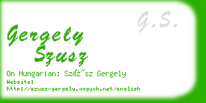 gergely szusz business card